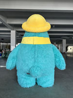 Costume de mascotte géant gonflable personnalisé de 2,6 m en forme d'ours en peluche, tenue d'ours en fourrure pour adulte, idéal pour les événements de Noël et le cosplay
