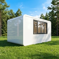 Cabine de sécurité mobile compacte de 10 pieds x 20 pieds, kiosque de sécurité préfabriqué modulaire portable pour extérieur, type Apple Cabin