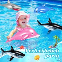 4 packs de jouets aquatiques pour l'été, jouets gonflables en forme de requin pour enfants et adultes.