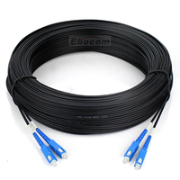 Cable de Fibra Óptica Preconectorizado SC LC UPC de 1 y 2 Núcleos para Interiores y Exteriores, Cable de Conexión FTTH con Conector