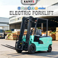 Chariot élévateur contrepoids électrique, chariot élévateur à mât double de 2 tonnes pour empilage en hauteur