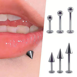 Pendientes de moda Freya Classic de acero inoxidable grado implante con parte trasera plana, tipo push-pin, para piercing labret, <span class=keywords><strong>flecha</strong></span>, hélice, <span class=keywords><strong>tragus</strong></span> - Product Image 2