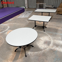 Table de salle à manger ronde haut de gamme KFC, style français, mobilier de maison design, tables de restaurant en marbre