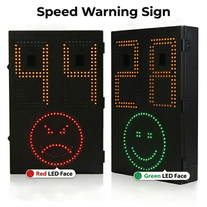 Señal de Advertencia de Seguridad Vial LED con <span class=keywords><strong>Radar</strong></span> de Medición de Velocidad, Personalizable, de Aluminio, Solar, Impermeable IP54 - Product Image 1