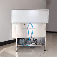 EUR PET Évier de lavage SPA pour animaux, direct usine, avec réglage du temps de bulles et assistance à l'air chaud, baignoire pour animaux scellée pour salons de toilettage