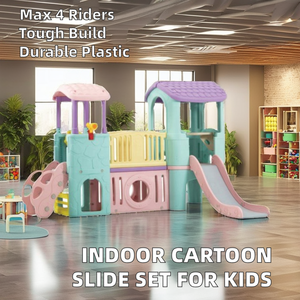 Parco giochi al coperto Set <span class=keywords><strong>per</strong></span> bambini Slide <span class=keywords><strong>altalena</strong></span> con canestro da basket e telescopio spazio di stoccaggio Tunnel giocattoli <span class=keywords><strong>per</strong></span> uso parco - Product Image 2