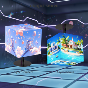 Pantalla LED en Forma de <span class=keywords><strong>Cubo</strong></span> Personalizada, <span class=keywords><strong>Cubo</strong></span> Mágico, Señalización Electrónica Impermeable, Publicidad Interior, Pantalla LED Creativa de 5 Caras HDR10+ - Product Image 1