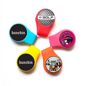 Magnetic Ball Marker Pocket Edge Hat Clip Wholesale Golf Accessories Silicone Golf Hat Clip Custom Ball Marker