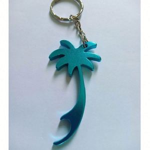 Llavero Abridor de Botellas de Aleación de Aluminio con Forma de Palmera, Abridor de Cerveza con Logotipo Personalizado para Recuerdos de Bares de Playa y Regalos Promocionales - Product Image 2