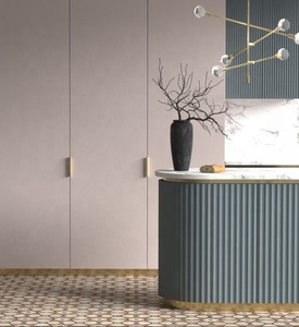 Tủ bếp tròn thủ công với mặt bàn bằng đá cẩm thạch trắng rãnh cong đảo bếp - Product Image 5