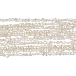 Perles d'eau douce de 3-4/4-5/5-6 mm, collier et bracelet DIY, perles ovales et en forme de pomme de terre semi-finies, vente en gros, enfilage - Product Image 4