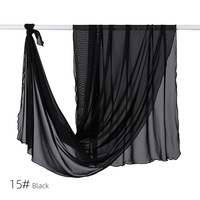 Nouveau coin rond couleur unie Curling élastique maille femmes doux respirant Turban châle musulman Hijab longue écharpe