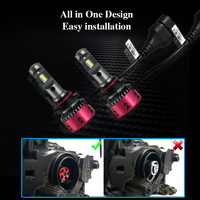 Bombillas LED Mini para faro delantero de coche, luz antiniebla, H4 H7 H11/H8 H1 9005 9006 880 H3, 5500K, China