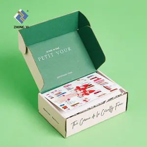 Boîte de courrier d'emballage personnalisé, emballage ondulé en papier pour cosmétiques, textiles et maquillage, 50 unités