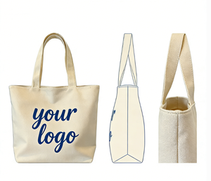 Wholesale Large Capacity Reusable Multi-Function Simple Custom Logo Printed Canvas <b>Tote</b> <b>Shopping</b> <b>Bag</b> with Rope Handle - Product Image 3