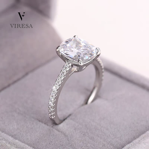 Alta Qualidade 3.0CT Mossanite Mulheres Jóias De Casamento S925 Sterling Silver Pass <span class=keywords><strong>Tester</strong></span> Diamante VVS GRA Moissanite Anel De Noivado - Product Image 1