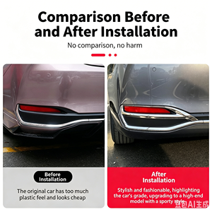 Stainless Steel Rear Fog <b>Lamp</b> Trim Cover for 2012-2018 ES200 ES260 ES300h Chrome <b>Silver</b> LEXUS(EU) Hesheng - Product Image 5