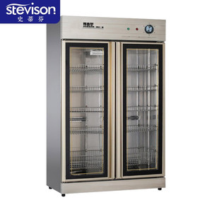 Lave-vaisselle et stérilisateur commercial Stevison en acier inoxydable 304 avec séchage à air chaud et double porte SDF-ZZ-XDB2SA - Product Image 1