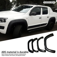 Protector de Guardabarros Delantero KQD Estilo Delgado ABS Negro de Lujo 4X4 + Decoración para Vw Amarok 2012-2021