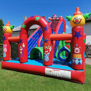 Château gonflable de saut commercial extérieur de partie d'enfants avec le parcours d'obstacles gonflable de <span class=keywords><strong>cirque</strong></span> de toboggan - Product Image 4