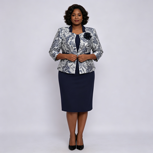 Vestidos Elegantes de Tela Brocada 2026, Trajes de Dos Piezas hasta el Tobillo para Mujer - Product Image 3