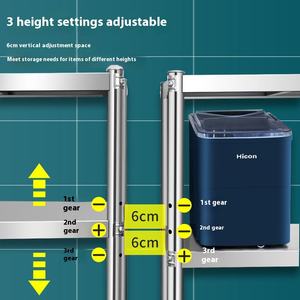 304 מטבח נירוסטה אחסון מתלה רצפה-עומד רב-שכבתי מתכת גיליון מתכת - Product Image 3