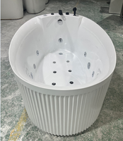 Baignoire autoportante chauffée pour adultes avec coussin de massage à bulles à température constante intelligente