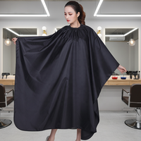 Accessoires de coiffure, capes de salon de beauté, capes de barbier noires, pour la coupe de cheveux, la permanente, la teinture, la coloration des cheveux, cape chimique pour coiffeur