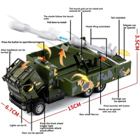 Modèle réduit de voiture 1:32 camion modèle militaire avec son et lumière Pullback Modelo Del Coche modèle de voiture en métal jouets décorer