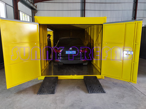 Phẳng gói nhà để xe lưu trữ di động đơn vị có thể gập lại lắp ráp tự lưu trữ di chuyển di động Stackable <span class=keywords><strong>container</strong></span> nhà để xe - Product Image 3