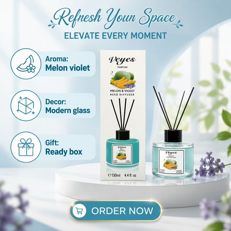 Premium 130ml Reed Diffuser DIY Long Lasting Glass Essential Oil with ...