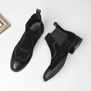 Mocassins pour hommes en cuir brun de haute qualité, fabriqués au Royaume-Uni, style rétro, cuir lavé, Goodyear Welted, lacets, brogues imperméables - Product Image 4