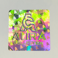 Autocollant de sécurité holographique 3D personnalisé en PET anti-contrefaçon, feuille/rouleau avec numéro de série à gratter et gaufré