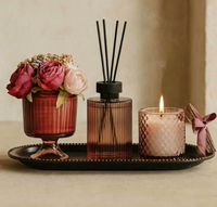 Coffret Cadeau Bougie en Cire de Soja et Diffuseur à Bâtonnets, Ensemble d'Aromathérapie Parfum d'Ambiance, Étiquette Privée, Cadeau de Mariage, Vente en Gros