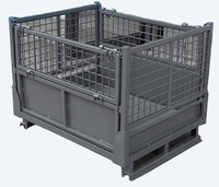 Conteneur de stockage assemblé en maille galvanisée et thermolaquée de qualité industrielle 50x50mm, haute capacité de charge pour l'entreposage