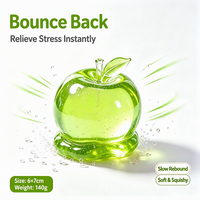 Balle anti-stress artisanale en maltose pomme verte à rebond lent et sonore