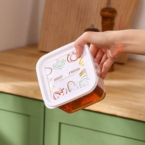 Lot <span class=keywords><strong>de</strong></span> 10 boîtes rectangulaires en <span class=keywords><strong>plastique</strong></span> IML pour aliments – Ensemble <span class=keywords><strong>de</strong></span> 10 contenants <span class=keywords><strong>de</strong></span> <span class=keywords><strong>conservation</strong></span> des aliments frais - Product Image 5