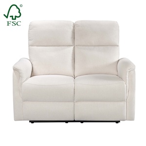 Conjunto <span class=keywords><strong>de</strong></span> Sofá Reclinable Moderno <span class=keywords><strong>de</strong></span> 2 Plazas con Tapicería <span class=keywords><strong>de</strong></span> Tela, Consola Reclinable Manual, Portavasos, Cargador Inalámbrico - Muebles Personalizables - Product Image 2