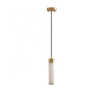Lustres suspendus cylindriques en albâtre de style minimaliste moderne pour la décoration intérieure des hôtels, salles à manger, îlots de cuisine et escaliers
