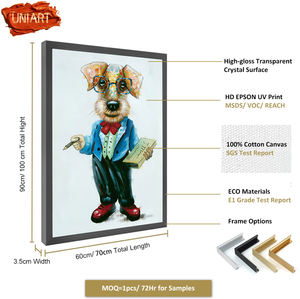 <span class=keywords><strong>Peinture</strong></span> sur toile en acrylique verticale pour animalerie, impression sur toile en acrylique de <span class=keywords><strong>chien</strong></span> professeur, art mural, décoration murale en acrylique cristallin pour animaux - Product Image 3