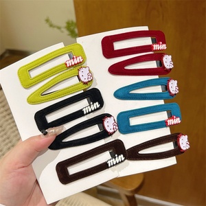 Fermaglio per capelli artigianale in cristallo con <span class=keywords><strong>lettere</strong></span> intagliate in stile coreano, novità 2025, per frangia laterale da donna - Product Image 4