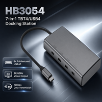 Station d'accueil TBT4/USB4 7-en-1 avec sortie 8K+60Hz, charge PD 100W, ports USB-C/A 10 Gbps pour MacBook Pro/Air en stock