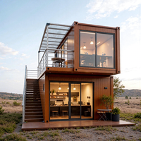 Maison préfabriquée pliable à deux étages, conteneur pliable à montage rapide