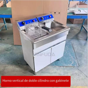 Restauration rapide Restaurant Cuisine commerciale Plus grande <span class=keywords><strong>friteuse</strong></span> à <span class=keywords><strong>double</strong></span> cuvette avec système de filtrage automatique de l'huile - Product Image 2