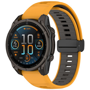 Bracelet <span class=keywords><strong>de</strong></span> <span class=keywords><strong>montre</strong></span> en silicone à boucle à pression <span class=keywords><strong>QuickFit</strong></span> bicolore pour Garmin Fenix 8 Solar 7S 7X 7 5X 5 5S 945 965 Epix Gen 2 - Product Image 5