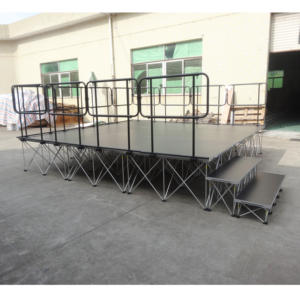 Plataforma de escenario portátil ligera para escenario de boda con pasamanos - Product Image 6