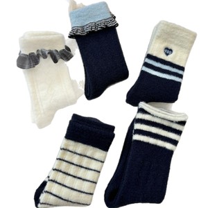<b>Women</b> Fleece Lined Thick <b>Warm</b> Striped Mid Calf <b>Socks</b> Thermo Winter Autumn <b>Sock</b> For Maternity And Daily Wear - Product Image 4