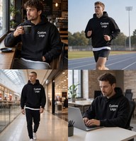 Sweat-shirts à capuche personnalisés avec logo imprimé en usine, sweats à capuche oversize en polyester, sublimation, sweats à capuche vierges, coupe ample pour hommes et femmes