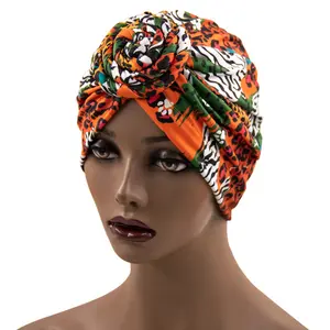 Многослойная твист Кепка женская шапка-тюрбан с принтом индийская индейка головная повязка