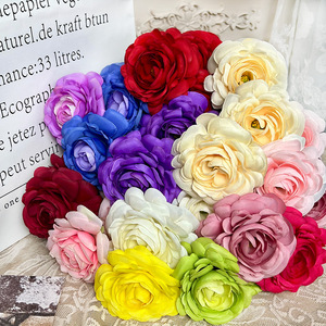 Bouquet de lotus artificiel en soie, arrangement floral haut de gamme pour mariage, décoration de salon, art floral, fleurs en plastique - Product Image 1